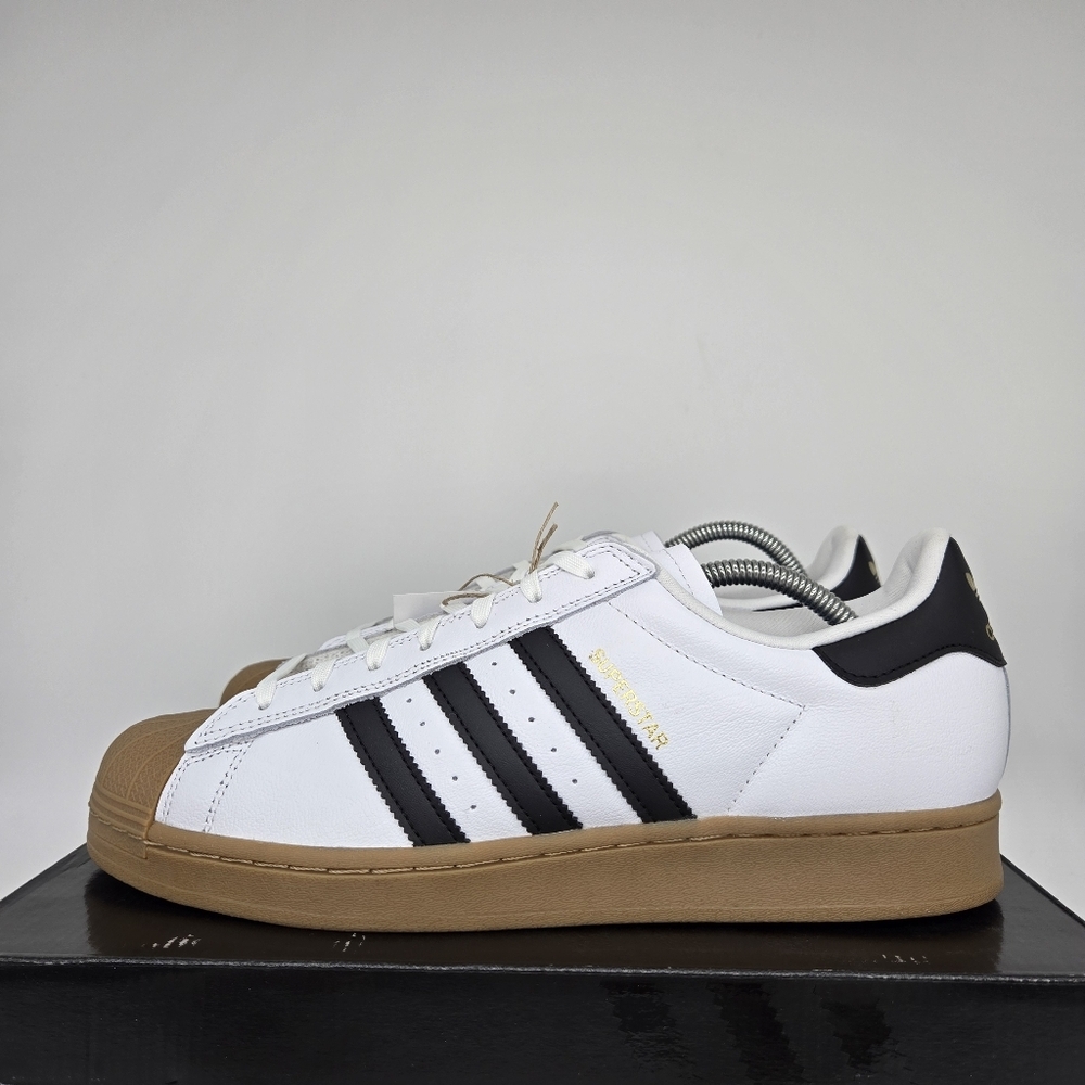 Adidas Superstar ADV IE0669 White Black Gum Men's Shoes Size 11 New
